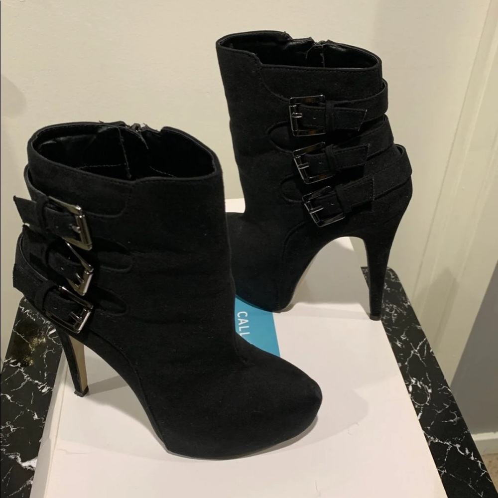 Black ankle booties